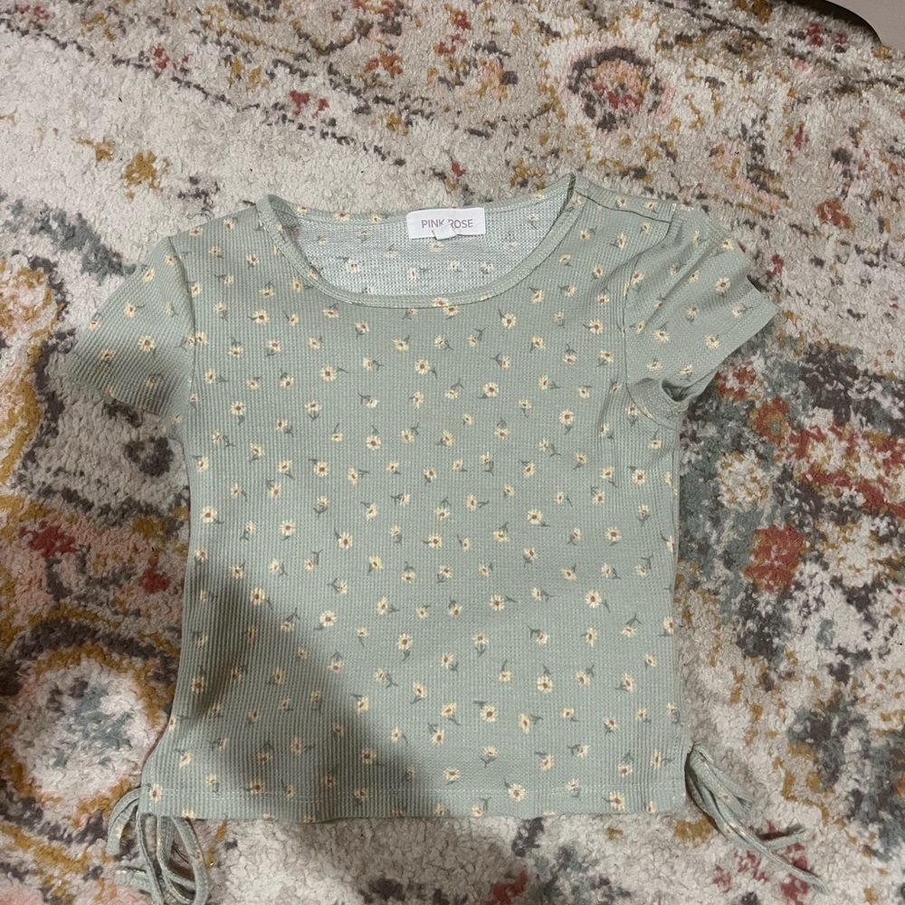 Green crop top